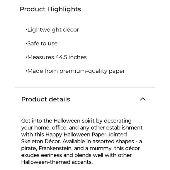 Paper Jointed Skeleton Pirate Holiday Decor Die Cut 44.5" Seasonal Wall Door - Picture 4 of 6